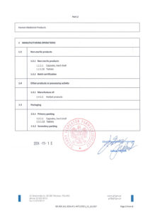 Certyfikat GMP Olimp Laboratories Nawczyna