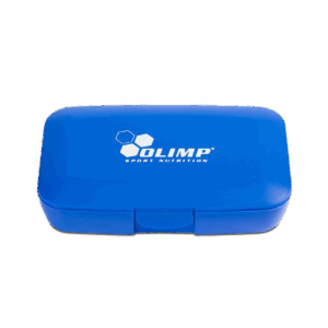 Pillbox Olimp Pro Blue – Kompaktowy Organizer na Suplementy i Tabletki