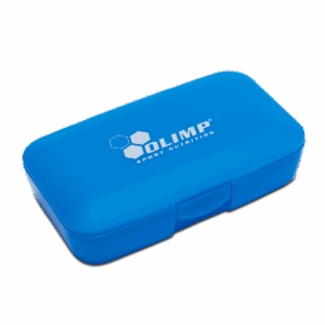 Pillbox Olimp Pro Blue – Kompaktowy Organizer na Suplementy i Tabletki